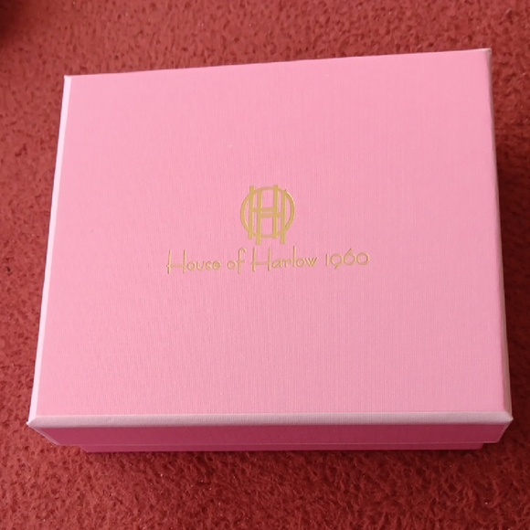 House of Harlow 1960 Gold Heart Hoop Earrings - Picture 2 of 3